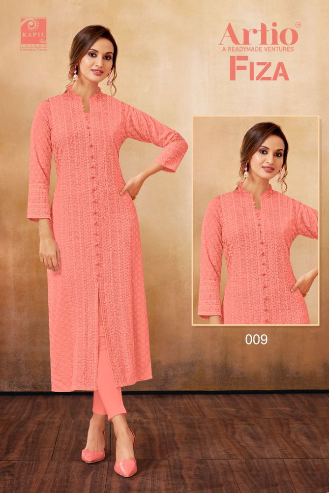 KAPIL FIZZA Fancy Ethnic Wear Rayon Designer Kurtis Collection